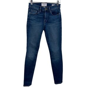 FRAME Le Skinny de Jeanne Jeans Medium Wash Denim High Rise Size 25‎